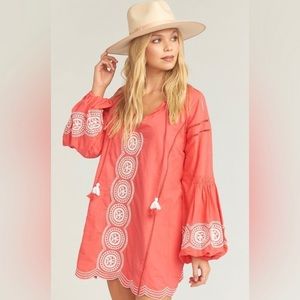 NWT Show Me Your Mumu Coral Sunburst Claudine Tunic Dress sz M